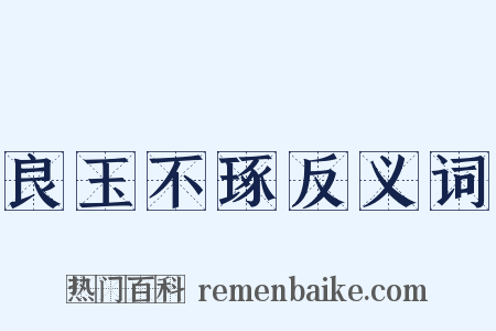 良玉不琢反义词是什么意思的图片